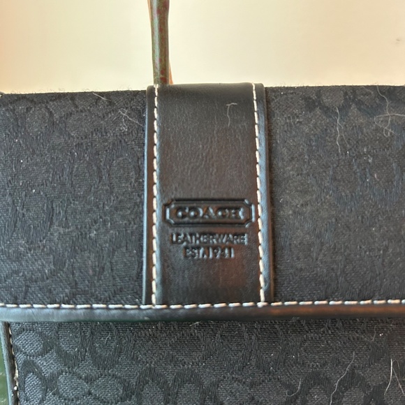 Authentic Coach "C" Monogram Miniature Wallet in Black With Buckle Detail - Picture 2 of 5
